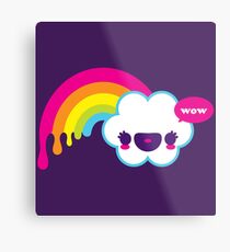 Wow Regenbogen Metalldruck