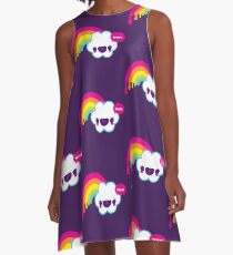Wow Regenbogen A-Linien Kleid