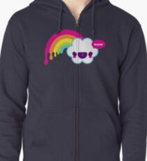 Wow Rainbow Zipped Hoodie