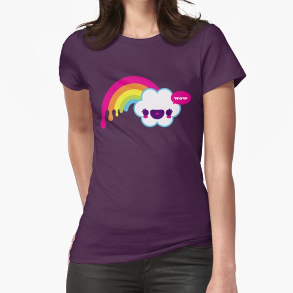 Wow Rainbow Fitted T-Shirt