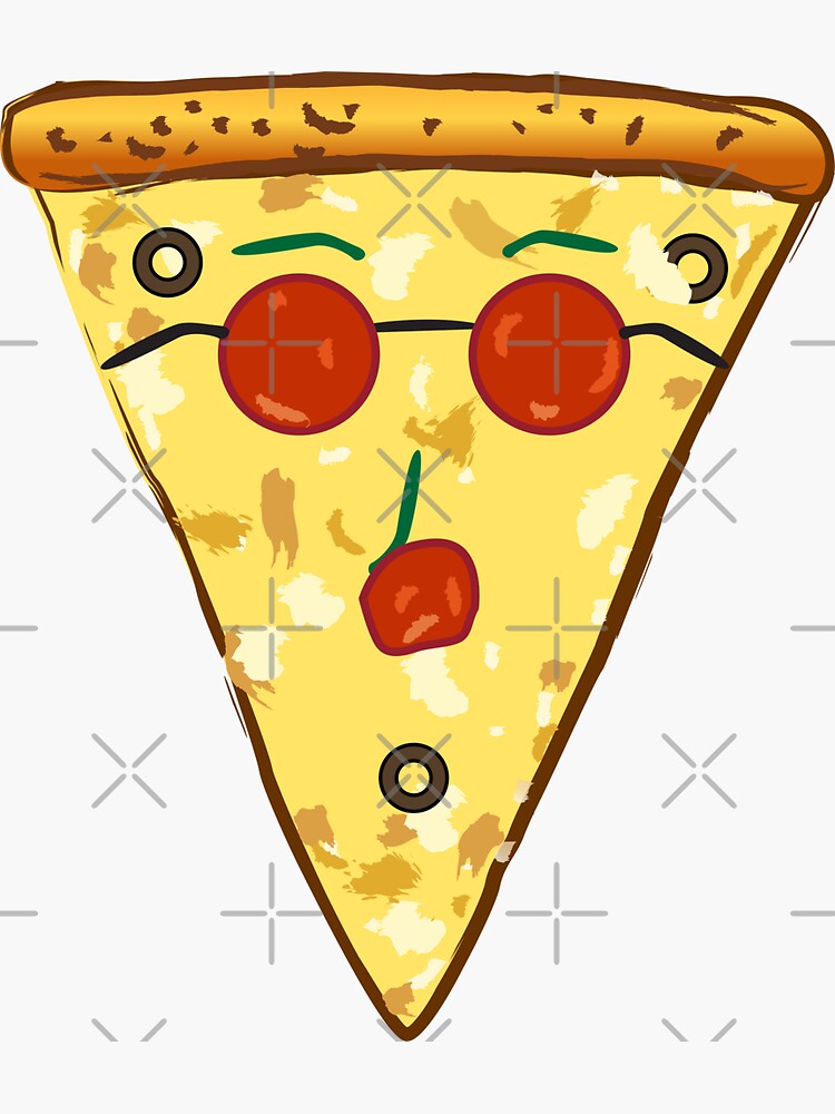 "Pizza Face" Sticker for Sale by TheFlying6 Redbubble
