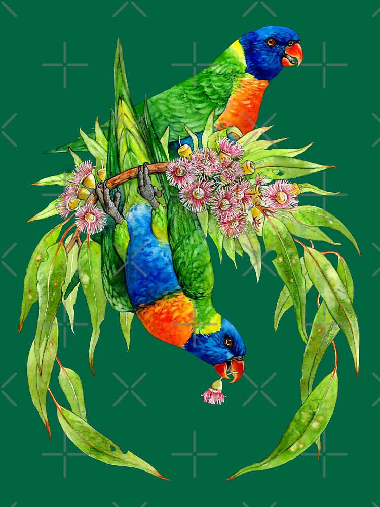 Rainbow Lorikeets Native Wreath by antarcticpip
