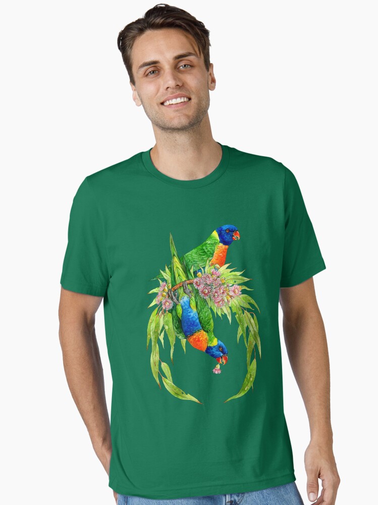 Thumbnail 2 von 7, Essential T-Shirt, Eingeborener Kranz der Regenbogenlori designt und verkauft von antarcticpip.
