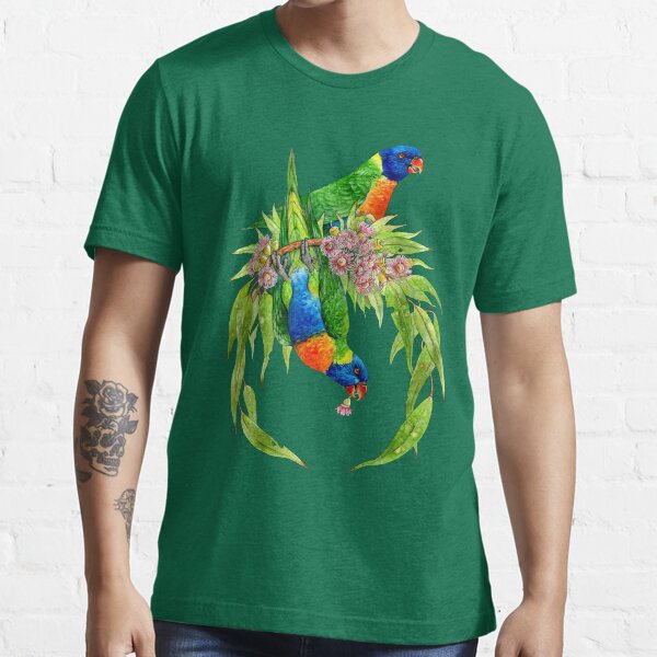 Rainbow Lorikeets Native Wreath Essential T-Shirt