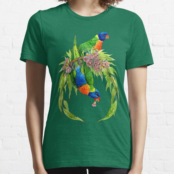 Rainbow Lorikeets Native Wreath Essential T-Shirt