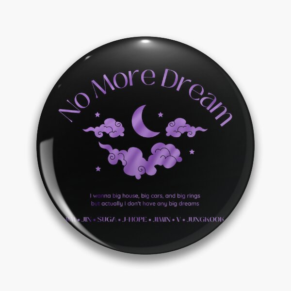 Item preview,  BTS No More Dream illustration with lyrics black designed and sold by elisthetic.