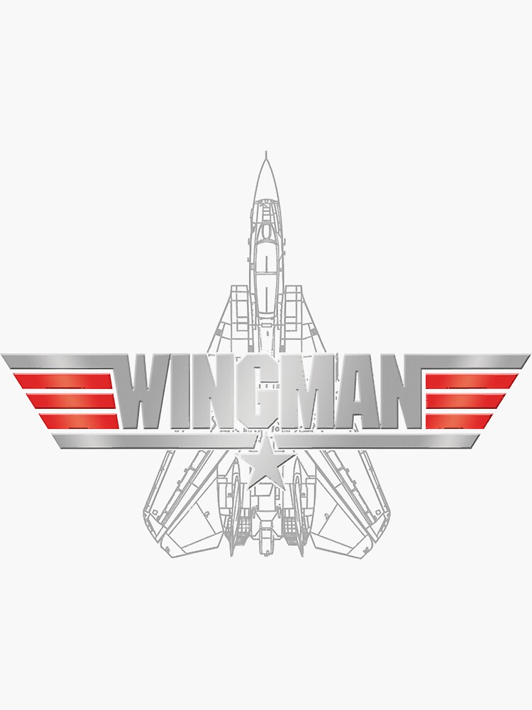 "Top Gun Wingman" Sticker by RobertHearne Redbubble