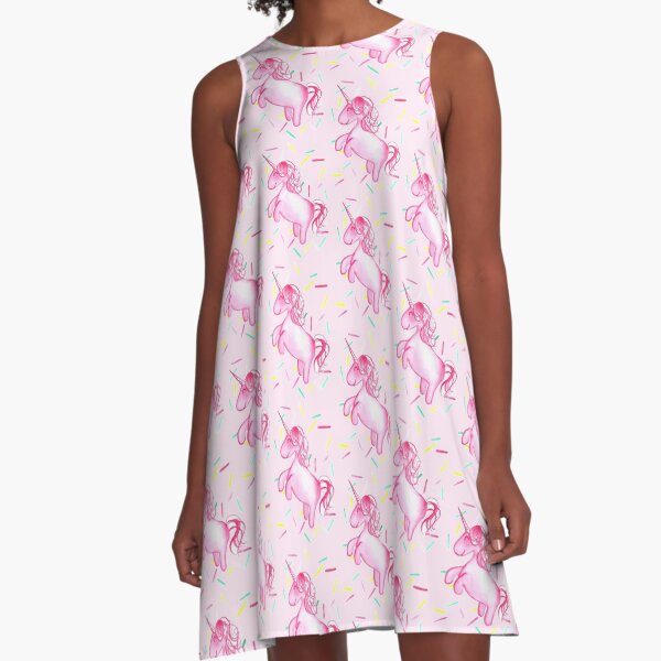 Ponicorn (Pink) - By Merrin Dorothy A-Line Dress