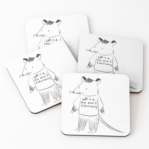 Item preview, life is a test and i didnt study possum designed and sold by Jets-Emporium.