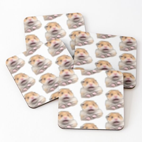 Item preview, Scared Hamster Meme Repeating Pattern designed and sold by meme-worthy.
