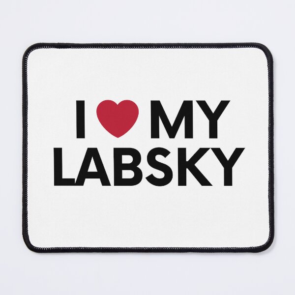 Item preview,  Amo a mi perro labsky, mezcla de Siberian Husky Labrador Retriever designed and sold by EChendesign.