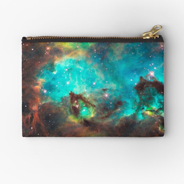 Green Galaxy Zipper Pouch
