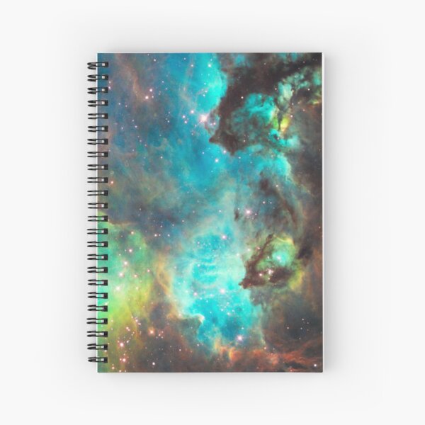 Green Galaxy Spiral Notebook