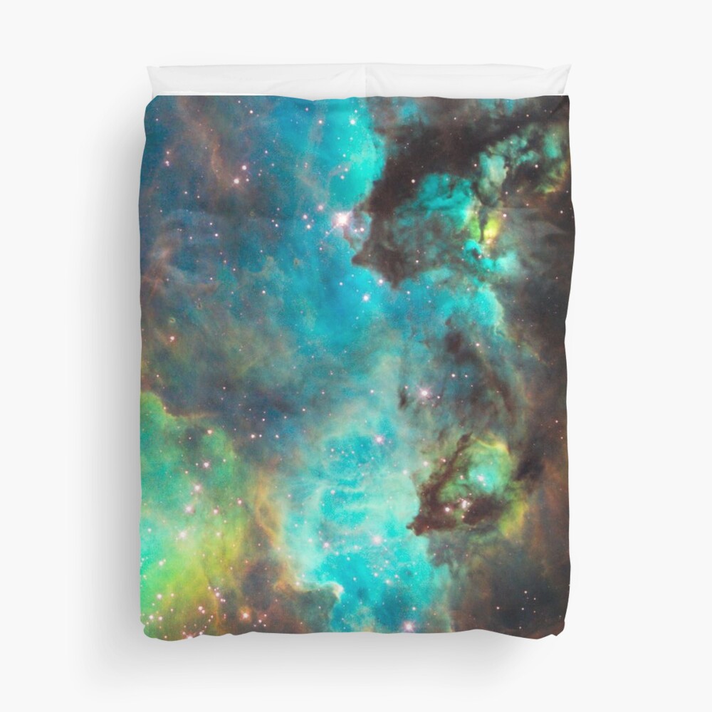 Green Galaxy Duvet Cover