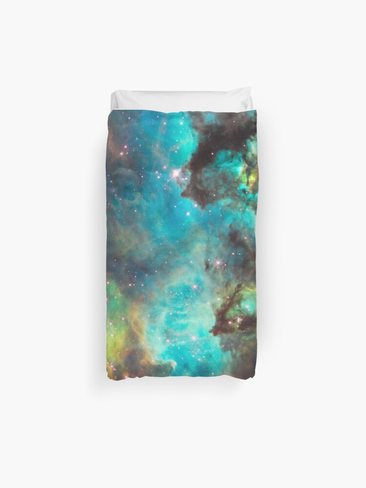 Green Galaxy Duvet Cover By Rapplatt Redbubble