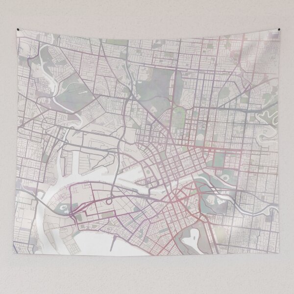 Item preview, Melbourn Map, Melbourn City, Australia City Map designed and sold by TheRedFinch.