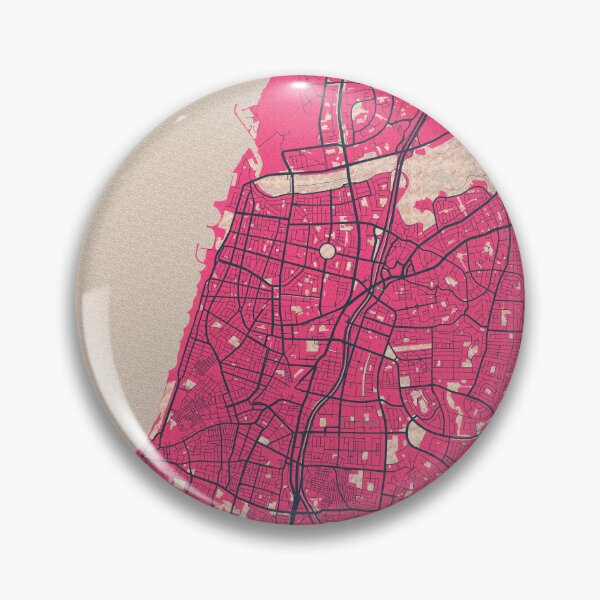 Item preview, Tel Aviv City Map Israel - Blossom designed and sold by deMAP.