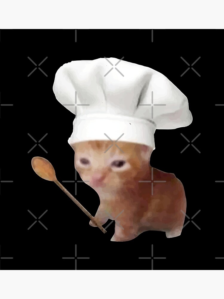 Póster «Gatito con sombrero de chef y cucharón meme» de Rzera Redbubble