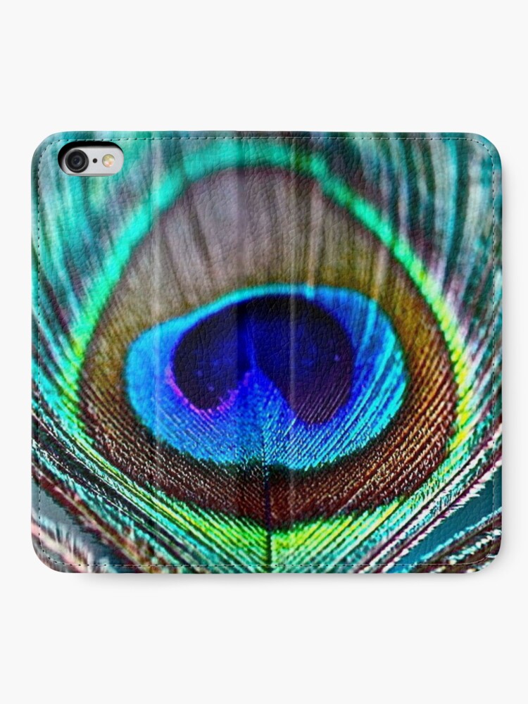 Alternate view of Peacock Feather iPhone Wallet