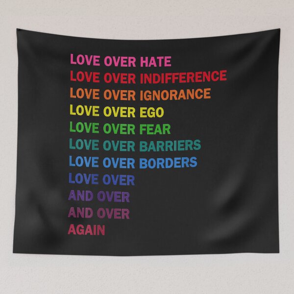 Item preview, Love over hate, love over indifference lgb designed and sold by KalyanMatha.