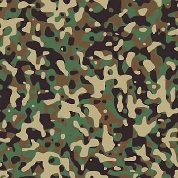 Camouflage Green Brown Tan and Black Texture Pattern Background | Art Board  Print