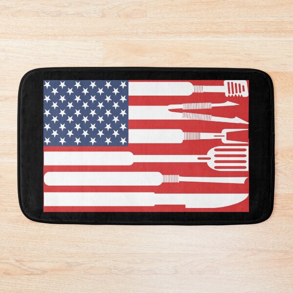 Item preview, American Flag colour BBQ tools 4th of July designed and sold by 1DaisyChainLane.