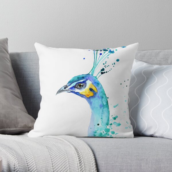 Paon émeraude Coussin