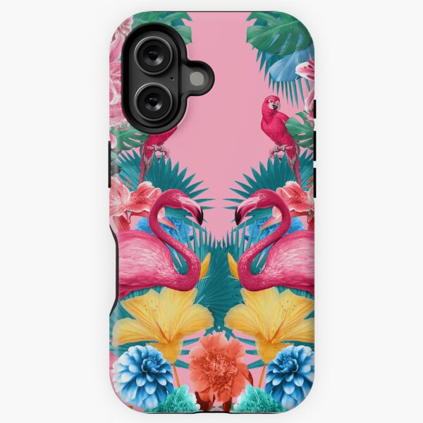 Flamingo and Tropical garden iPhone Tough Case