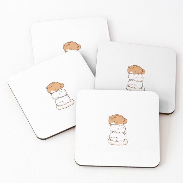 Item preview, An adorable stack of lazy bunnies and cat trying to get some sleep. designed and sold by IrmStef.