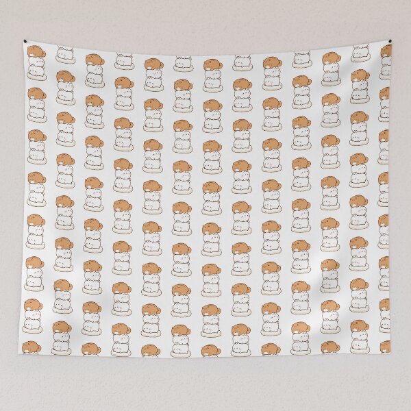 Item preview, An adorable stack of lazy bunnies and cat trying to get some sleep. designed and sold by IrmStef.