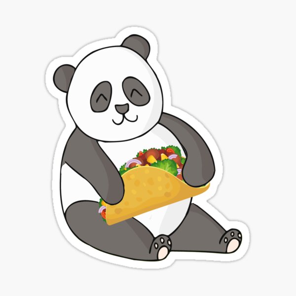 Cute panda eating taco/Best gift for panda and taco lovers