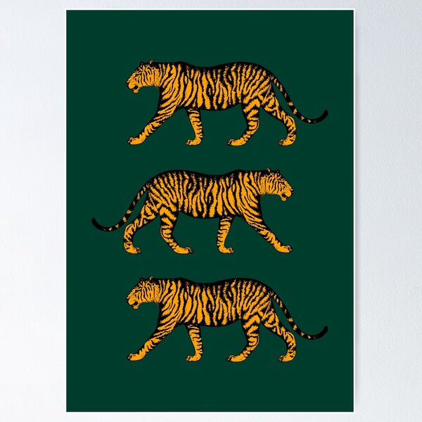 Item preview, Tigers (Dark Green and Marigold) designed and sold by illucalliart.