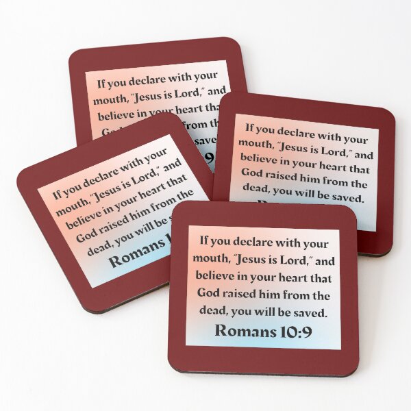 Item preview, Bible Verse Romans 10:9 designed and sold by Prayingwarrior.