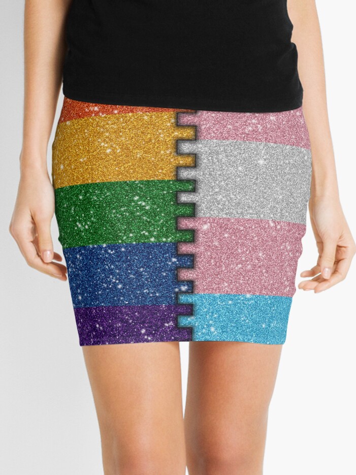 Glitter rainbow clearance skirt