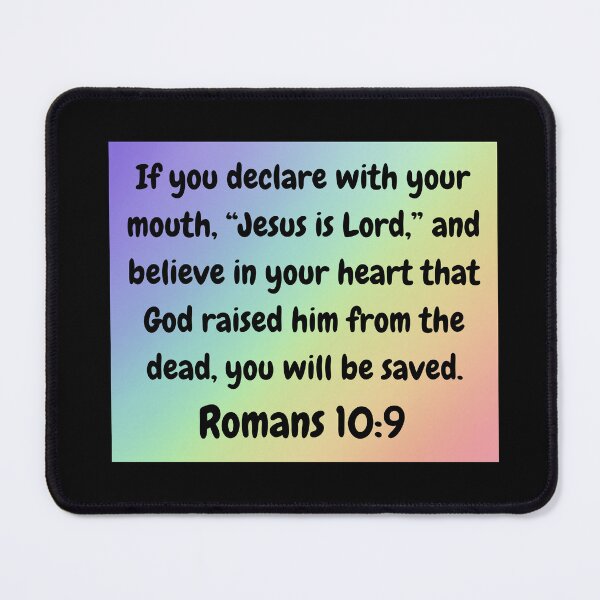 Item preview, Bible Verse Romans 10:9 designed and sold by Prayingwarrior.