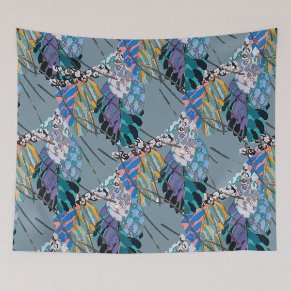 Aperçu de l'œuvre Motif d'art vintage Art déco bleu et violet créée et vendue par Jaydee001.