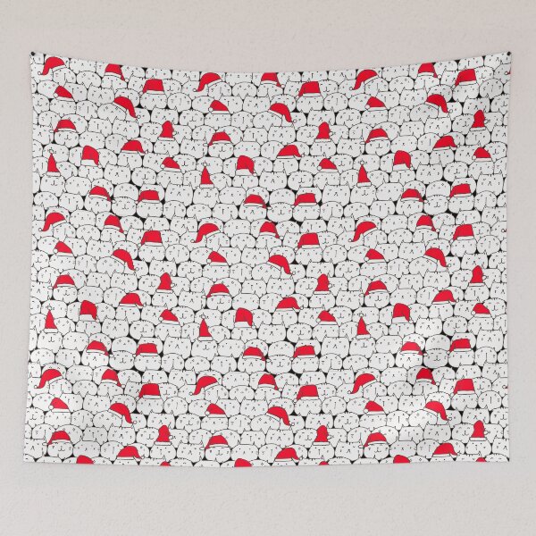 Item preview, Merry catmas pattern, meowy catmas patterns designed and sold by KlaraMacinka.