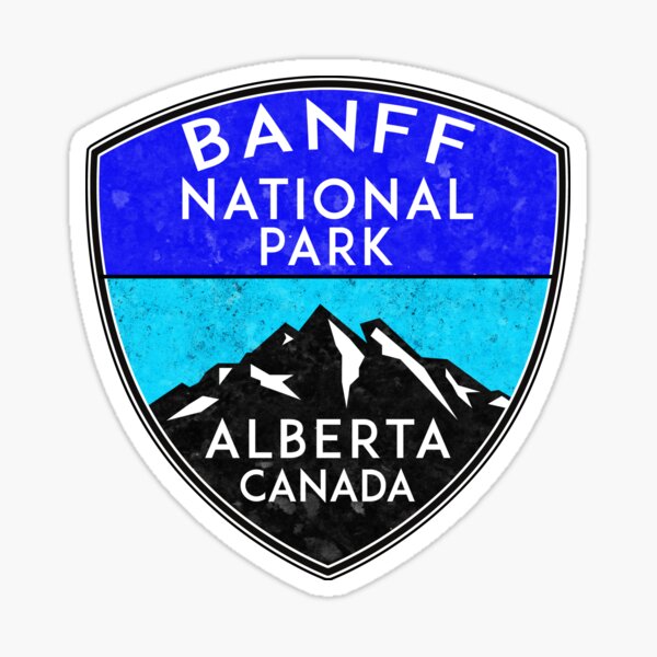 BANFF NATIONAL PARK ALBERTA CANADA Skiing Ski Mountain Mountains Snowboard Boating Hiking 7 Sticker