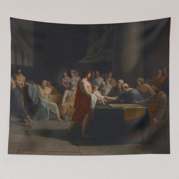 Item preview, Newborn Spartan examined by elders in Ancient Greece designed and sold by ClassicalGreece.