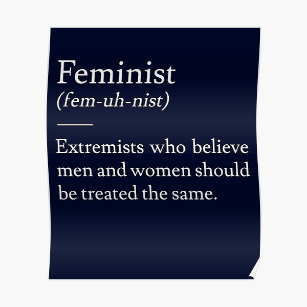 "Feminist Definition Stand Up For Equal Rights" Poster by PrintPress
