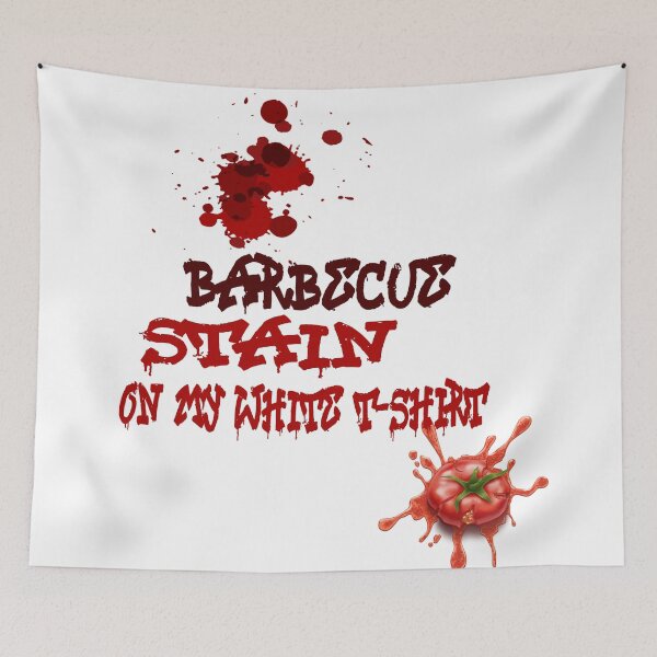 Item preview, barbecue stain on my white t-shirt designed and sold by Aidaros.