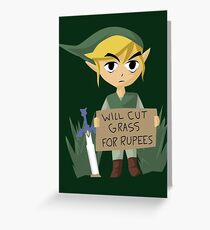 Auf der Suche nach Arbeit - Die Legende von Zelda Grußkarte