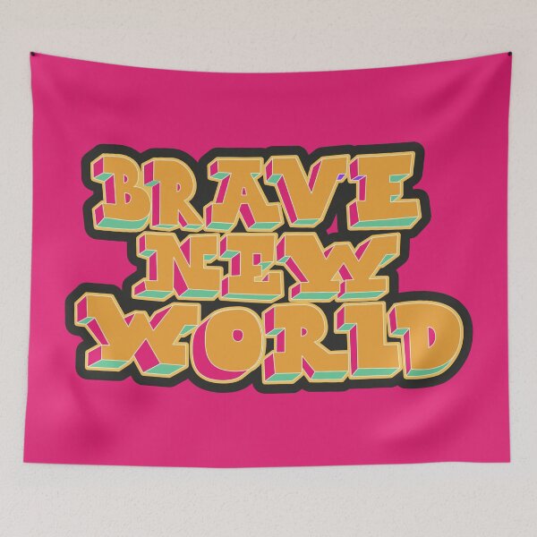 Aperçu de l'œuvre Brave New World - Huxley! Citations politiques et critiques. art de la typographie. créée et vendue par Boogosh.