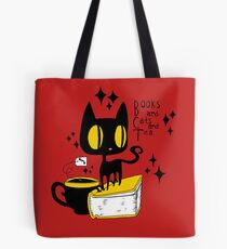 Books and Cats and Tea Tote Bag