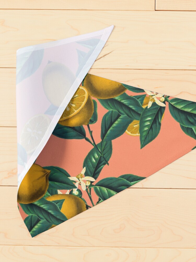 Alternate view of Lemon and Leaf Pet Bandana