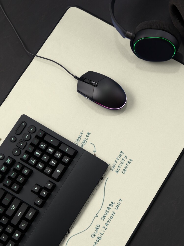 Thumbnail 4 of 5, Mouse Pad, Anatomy of a Dachshund designed and sold by Sophie Corrigan.