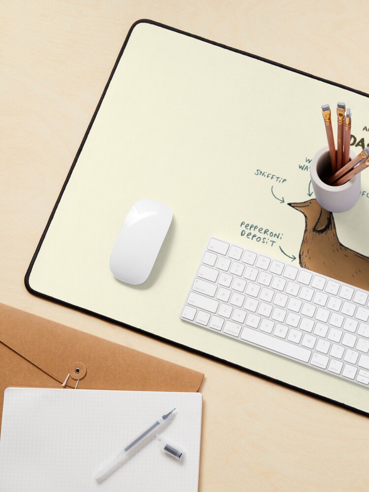 Thumbnail 3 of 5, Mouse Pad, Anatomy of a Dachshund designed and sold by Sophie Corrigan.