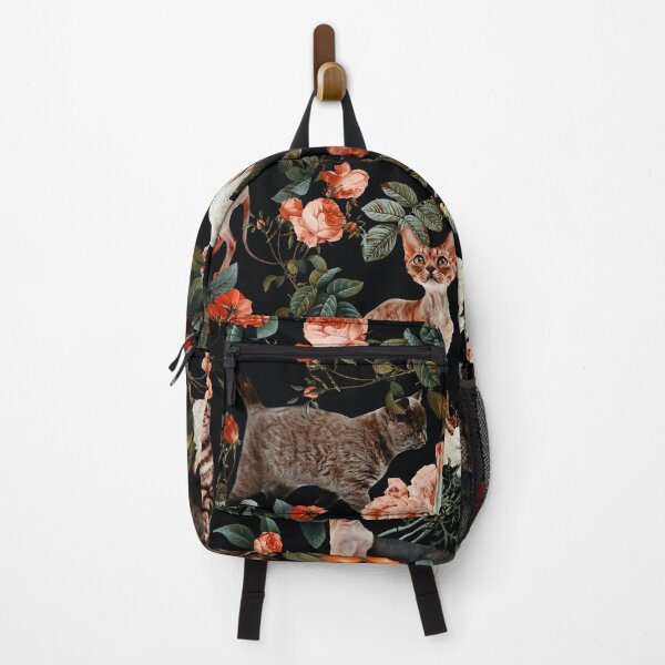 Item preview, Floral and Cats Pattern designed and sold by Burcu Korkmazyurek.