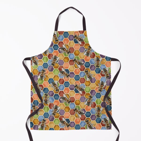 Item preview, Honey Bees on Rainbow Honeycomb by BeeFoxTree designed and sold by BeeFoxTree.