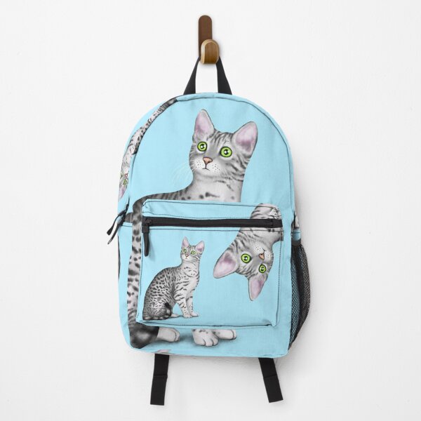 Item preview, Egyptian Mau (Blue Background) designed and sold by illucalliart.